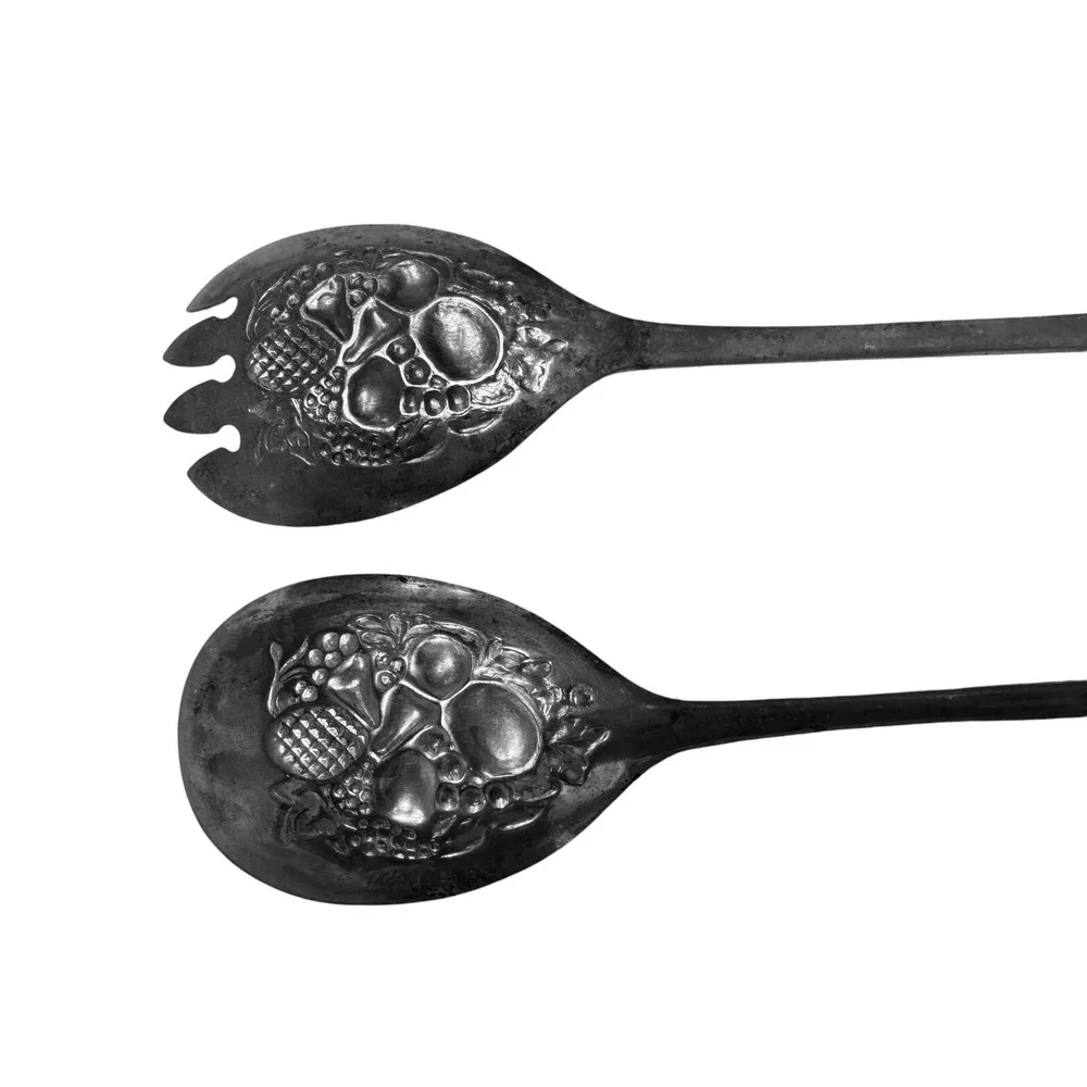 VTG Sheffield England Silver Plated Serving Set Fork & Spoon 9 Inch EPNS ENGLAND